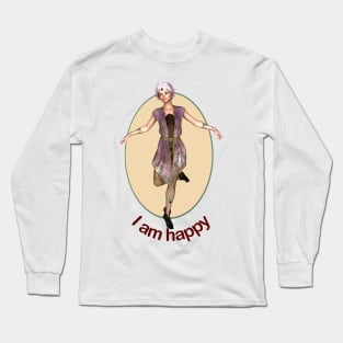 I Am Happy Fairy faerie elf dancing Long Sleeve T-Shirt